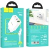 Зарядка для телефона Hoco C99A PD20W+QC3.0 (1USB/2Type-C/3A) + Type-C to Lightning, Белый