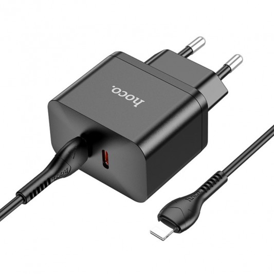 СЗУ Hoco N29 PD35W (2USB-C) + кабель Type-C to Lightning Black - изображение 2