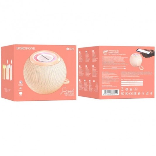 Bluetooth Колонка Borofone BR23 Sound ripple sports Pink - изображение 1