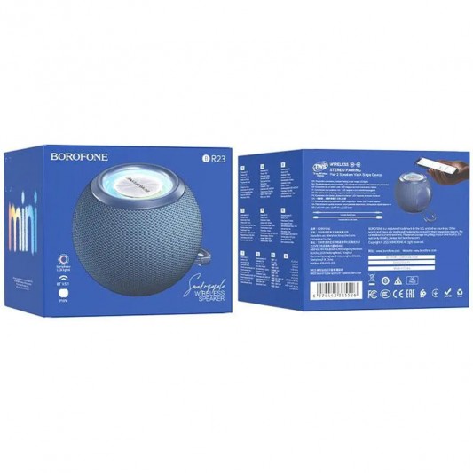 Bluetooth Колонка Borofone BR23 Sound ripple sports Dark blue - изображение 3