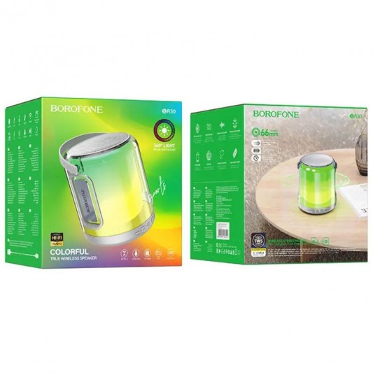 Bluetooth Колонка Borofone BR30 Auspicious colorful sports Gray - изображение 3