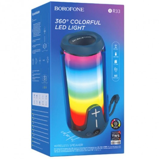 Bluetooth Колонка Borofone BR33 Pulse color sports Navy Blue - зображення 1 