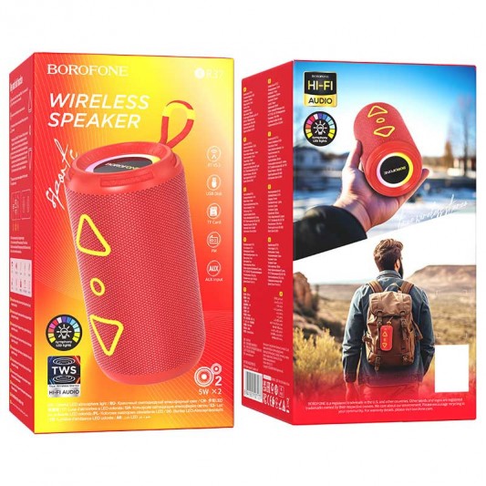 Bluetooth Колонка Borofone BR37 Noble sports Red - изображение 2