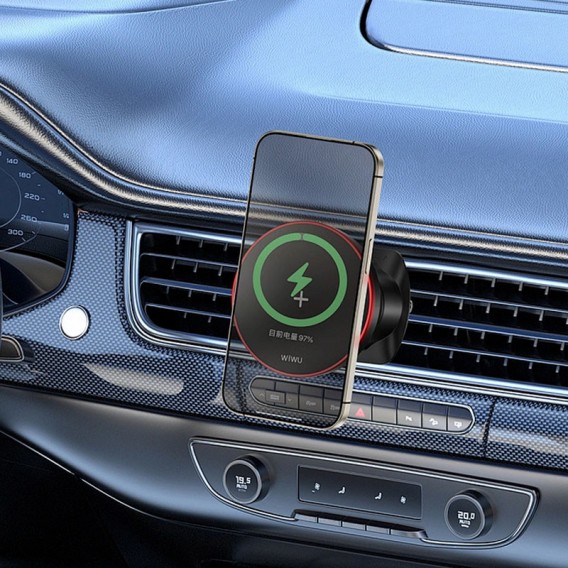 Автотримач із бездротовою зарядкою WIWU CH-316, Black