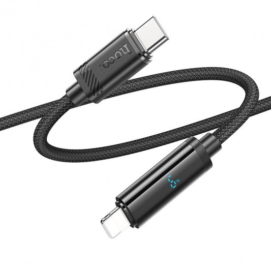 Дата кабель Hoco U127 Power Type-C to Lightning (1.2m) Black - зображення 1 