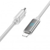 Дата кабель Hoco U127 Power Type-C to Lightning (1.2m) Silver / Gray Дата кабель Hoco U127 Power Type-C to Lightning (1.2m) Silver / Gray