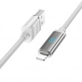 Дата кабель Hoco U127 Power USB to Lightning (1.2m) Silver / Gray Дата кабель Hoco U127 Power USB to Lightning (1.2m) Silver / Gray
