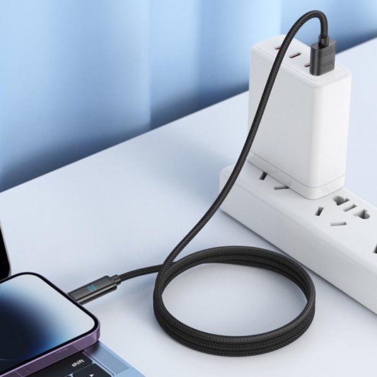 Дата кабель Hoco U127 Power USB to Lightning (1.2m) Black - изображение 3