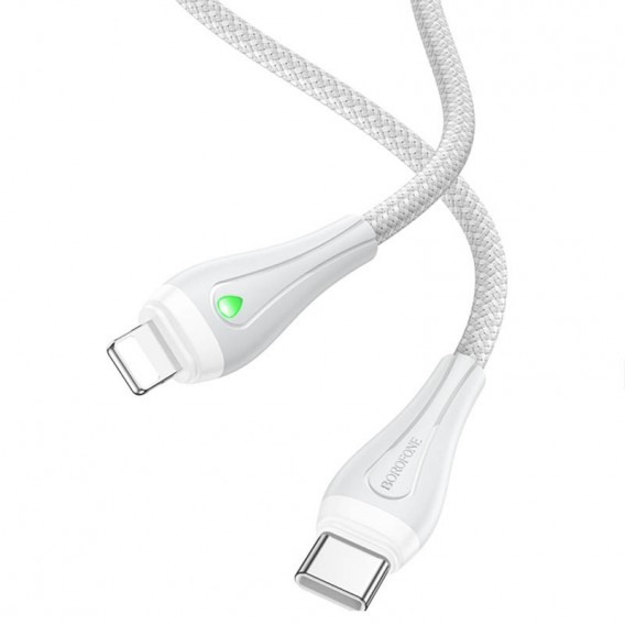 Дата кабель Borofone BX100 Advantage 27W Type-C to Lightning, Сірий