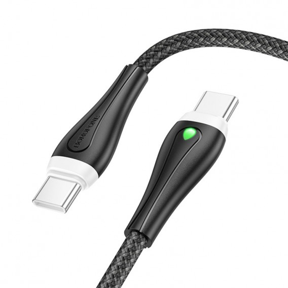 Дата кабель Borofone BX100 Advantage 60W Type-C to Type-C, Чорний