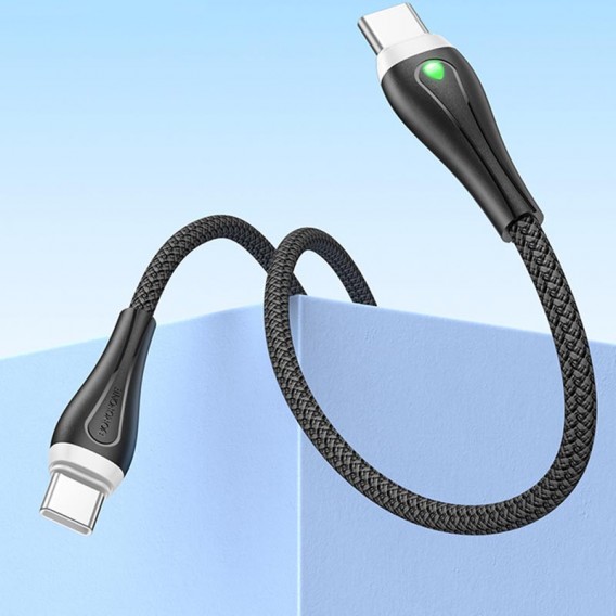 Дата кабель Borofone BX100 Advantage 60W Type-C to Type-C, Чорний