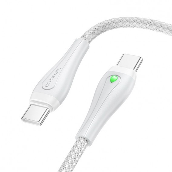 Дата кабель Borofone BX100 Advantage 60W Type-C to Type-C, Сірий