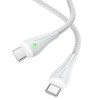 Дата кабель Borofone BX100 Advantage 60W Type-C to Type-C, Сірий