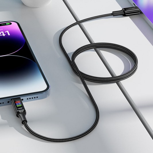 Дата кабель Acefast C7-03 USB-C to USB-C zinc alloy (1.2m) Black - изображение 3