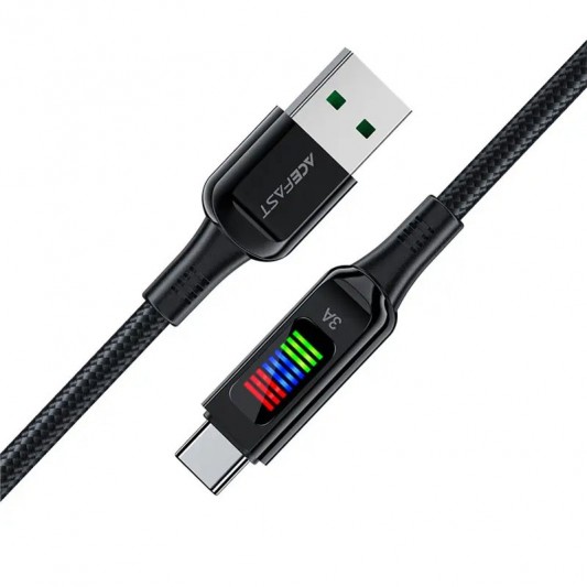 Дата кабель Acefast C7-04 USB-A to USB-C zinc alloy (1.2m) Black - изображение 3