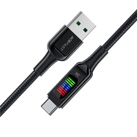 Кабель Acefast C7-04 USB-A to Type-C Zinc Alloy (1.2m) Black
