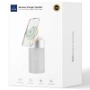 Бездротова зарядка WIWU Wi-W022 3 in 1 Wireless Charger+Bluetooth Speaker, White