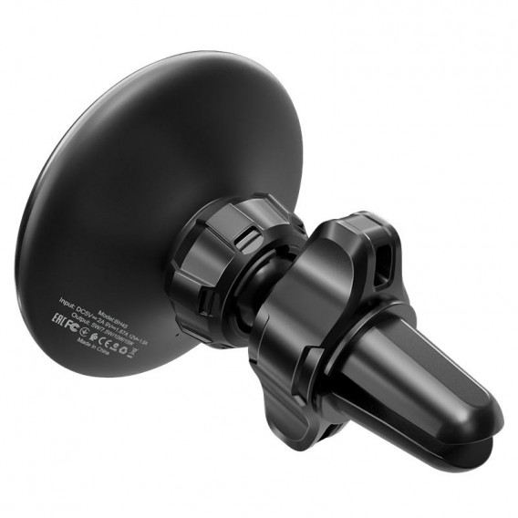 Автотримач із бездротовою зарядкою Borofone BH45 магнітний (PD 15W), Чорний