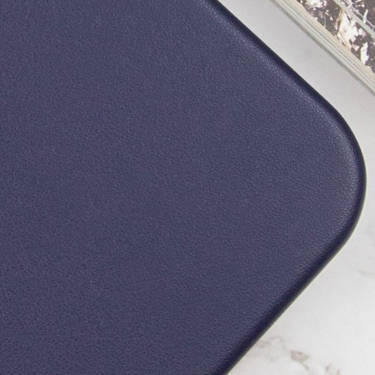 Кожаный чехол Leather Case (AAA) with MagSafe and Animation для Apple iPhone 14 Pro (6.1") Ink - изображение 2