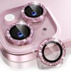 Захисне скло Metal Sparkles на камеру (в упак.) Apple iPhone 15 (6.1") / 15 Plus (6.7"), Рожевий / Pink