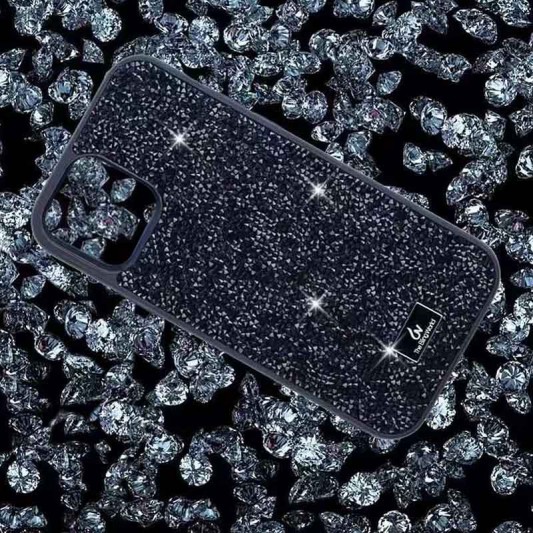 TPU чехол Bling World Rock Diamond для Apple iPhone 15 (6.1") Черный - изображение 1