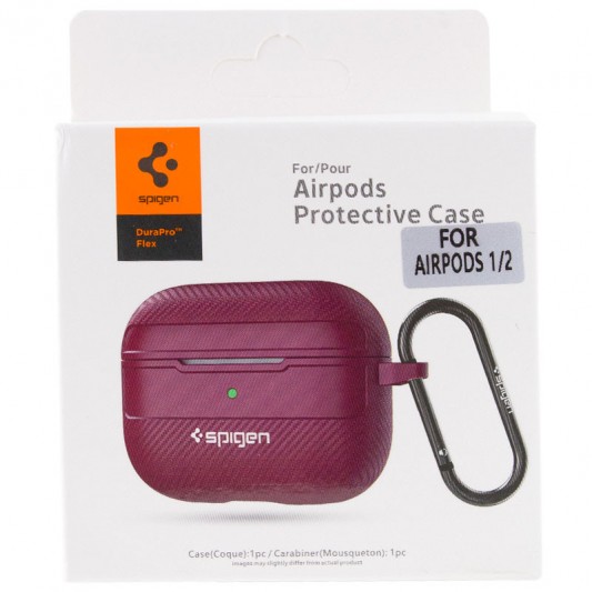 Футляр SGP Shockproof для навушників Airpods 1/2 Plum - зображення 5 