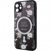 TPU+PC чохол Secret Garden with MagSafe для Apple iPhone 12 (6.1"), Black