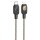 Дата кабель Hoco U124 Stone silicone power-off Type-C to Lightning (1.2m) Black