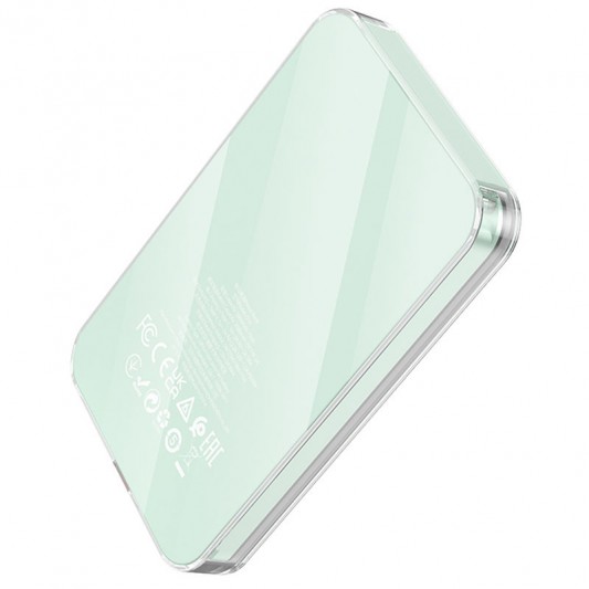 Портативний ЗП Power Bank Hoco Q14 Ice Crystal PD20W з БЗП 5000 mAh Blue - зображення 1 