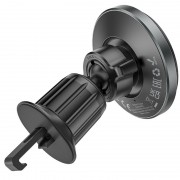 Автодержатель с беспроводной зарядкой Borofone BH202 Seaside magnetic, Metal gray