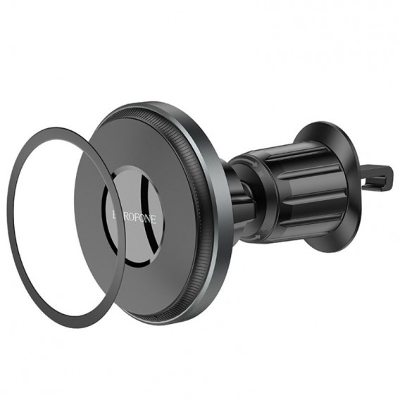 Автотримач із бездротовою зарядкою Borofone BH202 Seaside magnetic, Metal gray