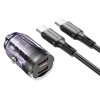 АЗП Borofone BZ29B PD36W (2xUSB-C) + Кабель (Transparent Purple)