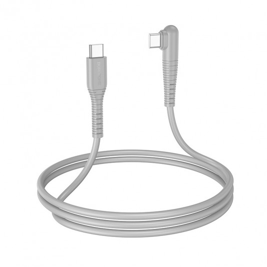 Дата кабель Borofone BX105 Corriente 60W Type-C to Type-C (1m) Gray - изображение 2