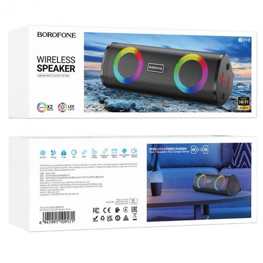 Bluetooth Колонка Borofone BP18 Music sports Black - зображення 3 