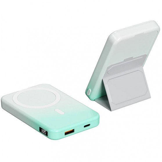 Портативное ЗУ Power Bank JJT-A27-1 Gradient PD20W+QC 22.5W с БЗУ 10000 mAh White / Green