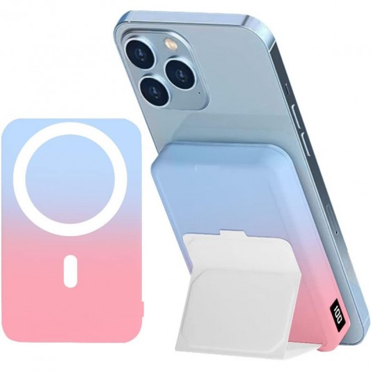 Портативний ЗП Power Bank JJT-A27-1 Gradient PD20W+QC 22.5W з БЗП 10000 mAh Blue / Pink - зображення 1 