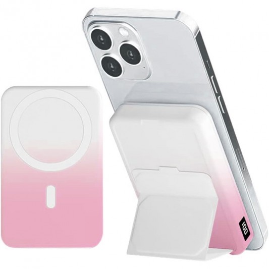 Портативний ЗП Power Bank JJT-A27-1 Gradient PD20W+QC 22.5W з БЗП 10000 mAh White / Pink - зображення 2 