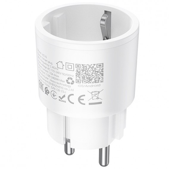 Блок для заряджання Hoco AC16 Veloz smart socket, White