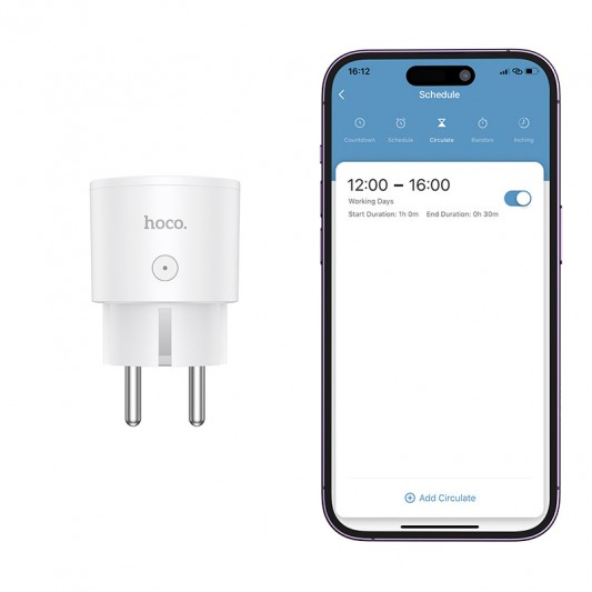 СЗУ Hoco AC16 Veloz smart socket White - изображение 6