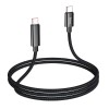 USB кабель Hoco U125 Benefit 100W Type-C to Type-C (1.2m), Чорний