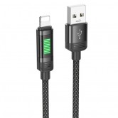 Дата кабель Hoco U126 Lantern 2.4A USB to Lightning (1.2m) Black Дата кабель Hoco U126 Lantern 2.4A USB to Lightning (1.2m) Black