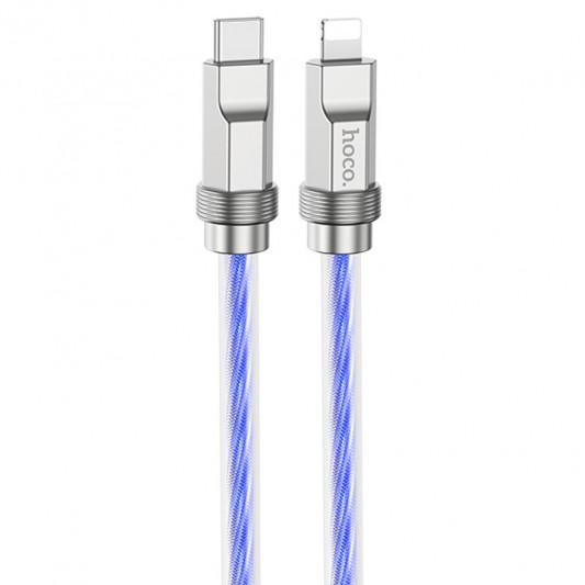 Дата кабель Hoco U113 Solid 20W Type-C to Lightning (1m) Blue