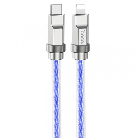 Дата кабель Hoco U113 Solid 20W Type-C to Lightning (1m) Blue