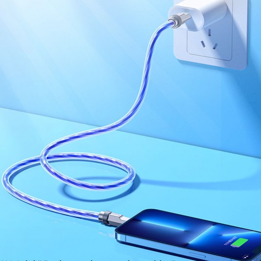 Дата кабель Hoco U113 Solid 20W Type-C to Lightning (1m) Blue - зображення 4 
