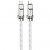 Дата кабель Hoco U113 Solid 20W Type-C to Lightning (1m) Silver Дата кабель Hoco U113 Solid 20W Type-C to Lightning (1m) Silver