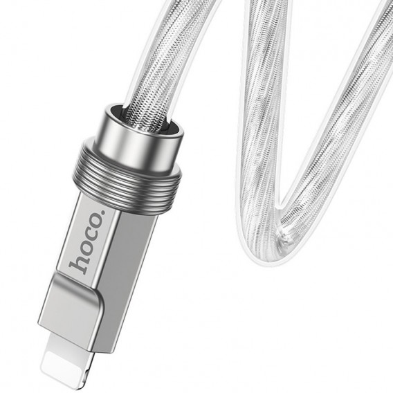 USB кабель Hoco U113 Solid 20W Type-C to Lightning (1m), Срібний
