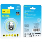 Bluetooth адаптер Hoco UA28 USB, Transparent black