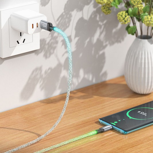 Дата кабель Hoco U112 Shine 2.4A USB to Type-C (1m) Gray - изображение 7