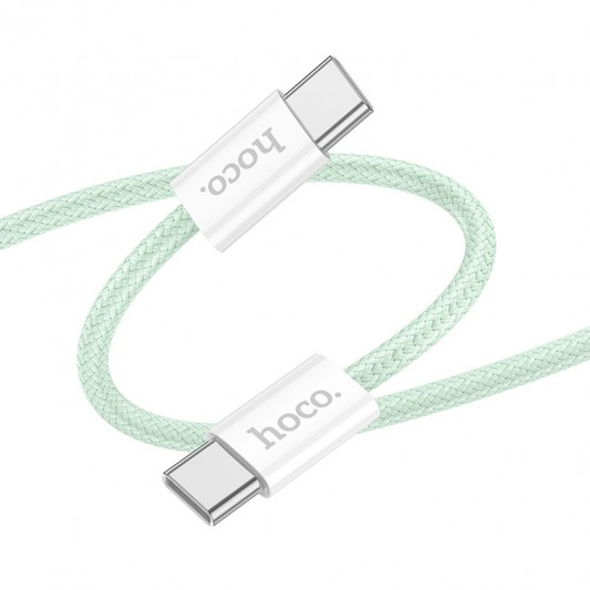 Дата кабель Hoco X104 Source 60W Type-C to Type-C (1m) Green - изображение 1