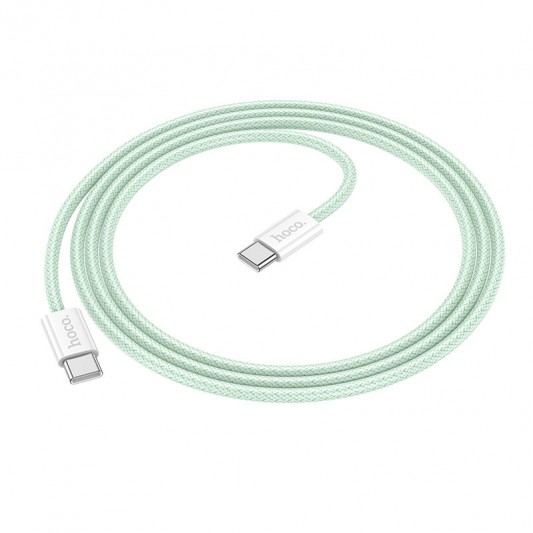 Дата кабель Hoco X104 Source 60W Type-C to Type-C (1m) Green - изображение 2